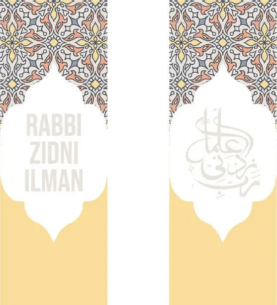 Grote boekenlegger mosaic yellow - Islamboekhandel.nl
