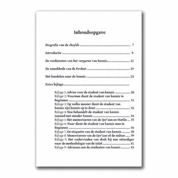 Gunsten van het vergaren van kennis en de etiquette van de studenten van kennis - Islamboekhandel.nl