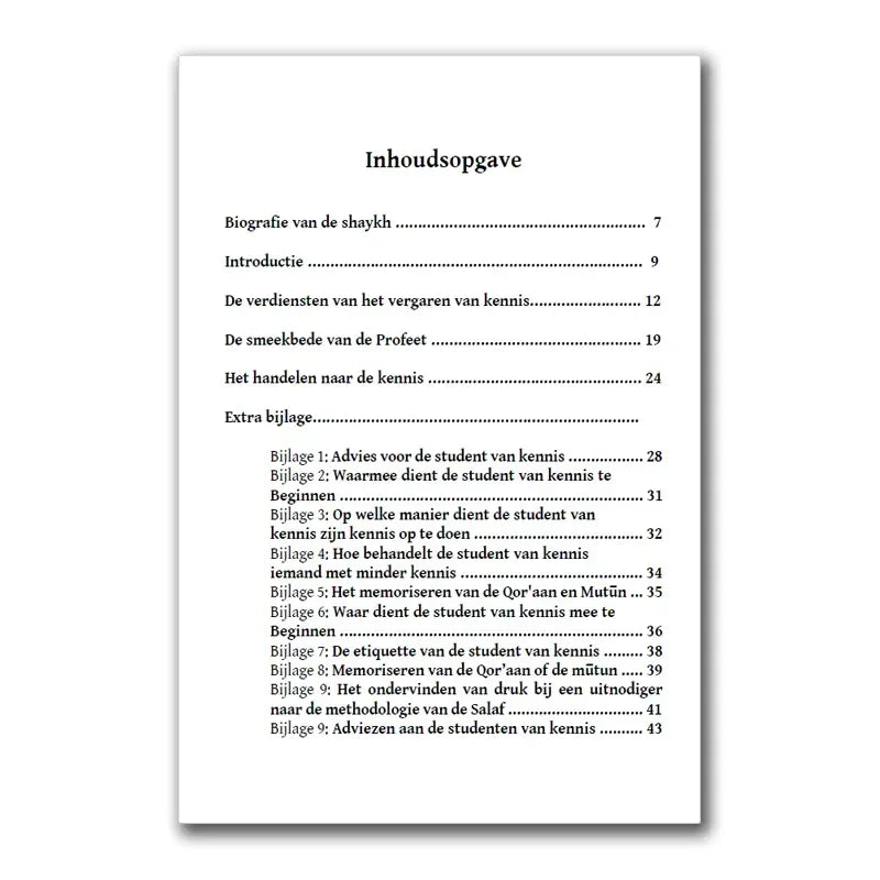 Gunsten van het vergaren van kennis en de etiquette van de studenten van kennis - Islamboekhandel.nl