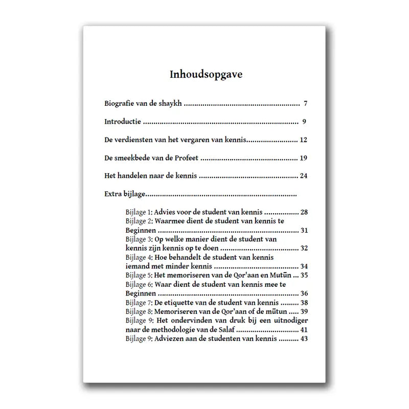 Gunsten van het vergaren van kennis en de etiquette van de studenten van kennis - Islamboekhandel.nl