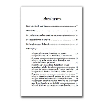 Gunsten van het vergaren van kennis en de etiquette van de studenten van kennis - Islamboekhandel.nl