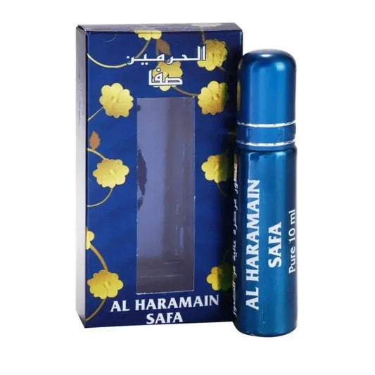 Blauwe metalen rollerballfles van al haramain safa parfumolie 10 ml voor dagelijks gebruik