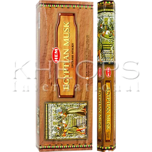 HEM Incense Cannabis met decoratieve hiërogliefen en Egyptische Musk geur