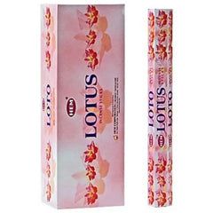 Roze doos met Lotus-incense sticks, bloemmotieven op Hem Incense Lotus 20 stuks