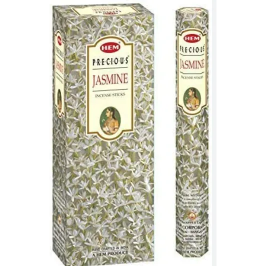 Box van HEM Jasmine Incense Sticks - 20g met bloemenpatroon verpakking