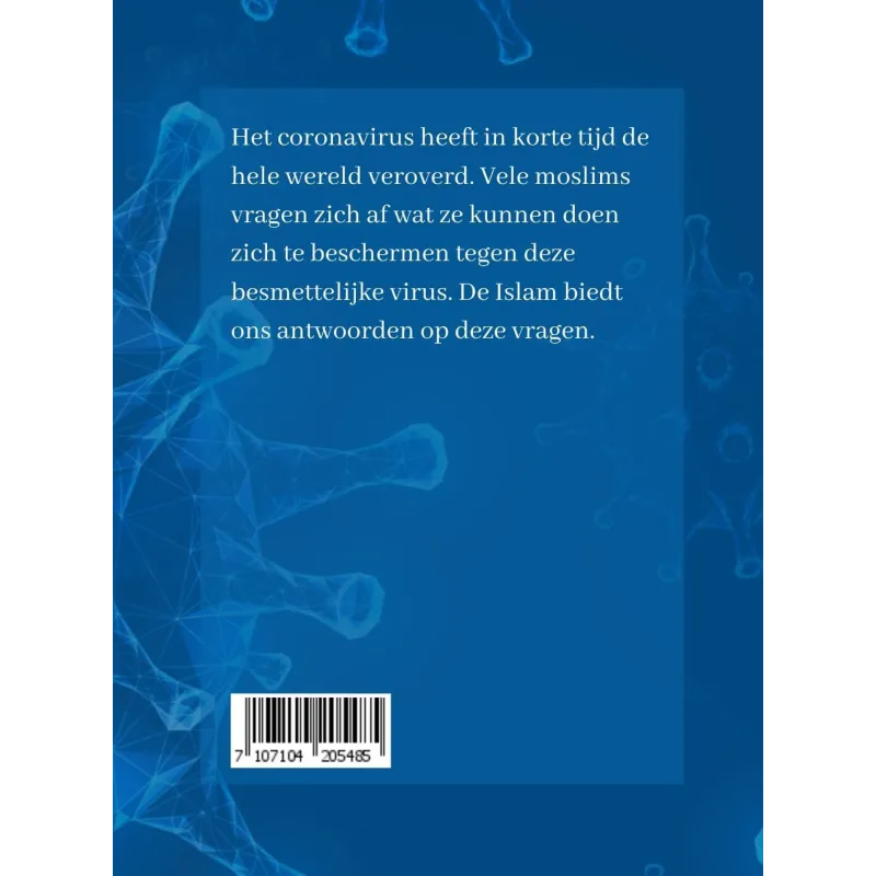 Blauw coronavirus boekomslag Het coronavirus in de Islam hele wereld veroverd