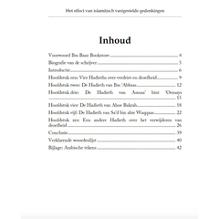 Table of contents van het product over islamitische gedenkingen en neerslachtige gevoelens