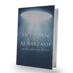 Boek met lichtgevend kaft over mensen doodgaan en de ultieme werkelijkheid in Barzakh