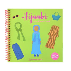 Groen hijaabi aankleedboek met 150+ kleurrijke hijabstickers voor modest fashion