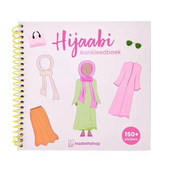 Hijaabi aankleedboek roze met 150+ modest fashion stickers