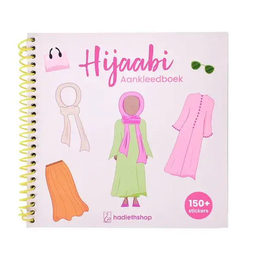 Hijaabi aankleedboek roze + 150stickers - Islamboekhandel.nl