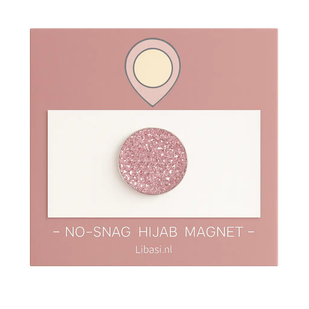Hoofddoek Magneet Steentjes Large - Roze - Spelden