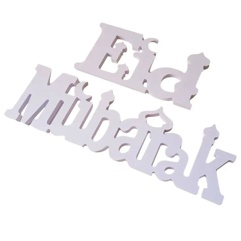 Houten Eid mubarak letters - Islamboekhandel.nl