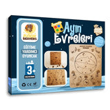 Houten maanfasen puzzel - Islamboekhandel.nl
