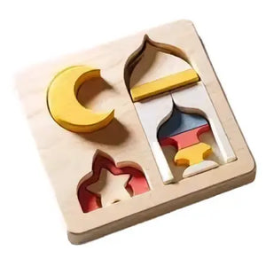 Houten Puzzel moskee – Educatief en Speels - Islamboekhandel.nl