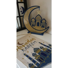 Houten standaard 'maan' glitter - Islamboekhandel.nl