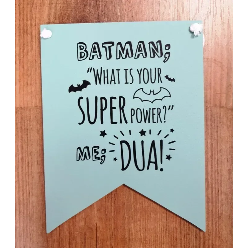 Houten vaantje lichtblauw - Islamboekhandel.nl