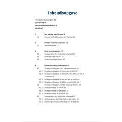 Tabel van inhoud van Inleiding tot Tajwid volgens Hafs voor stap-voor-stap opbouw leren reciteren