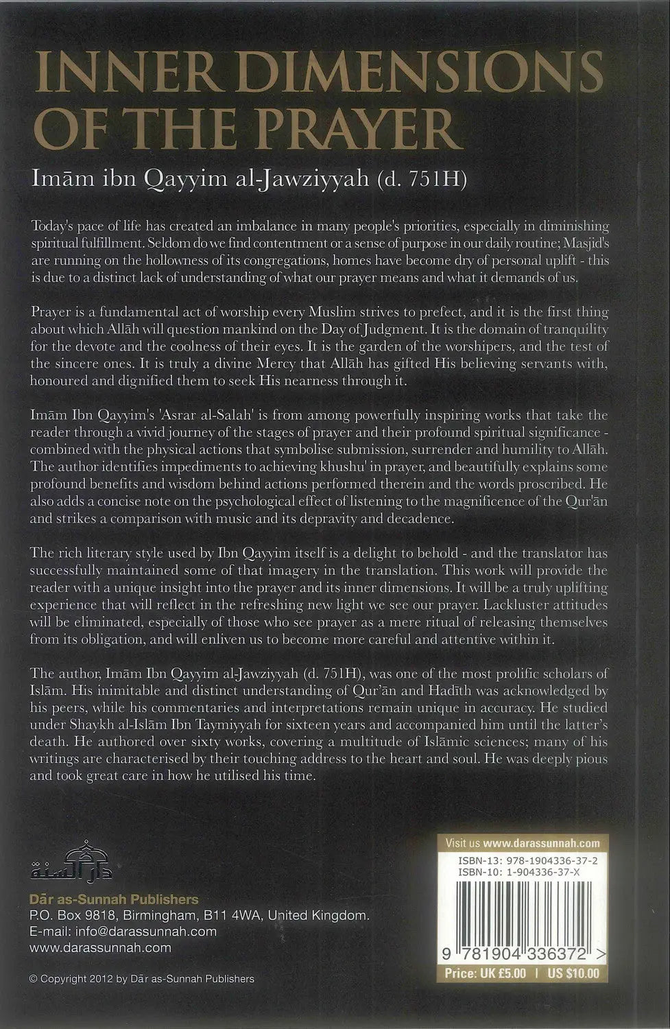 Inner Dimensions of the Prayer - Islamboekhandel.nl