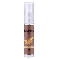 Brown en heldere glazen parfumfles met gouden adelaar, voor Inspiro Women bloemig fruitige geur