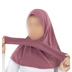 Instant hijab met drukknoopjes - Islamboekhandel.nl