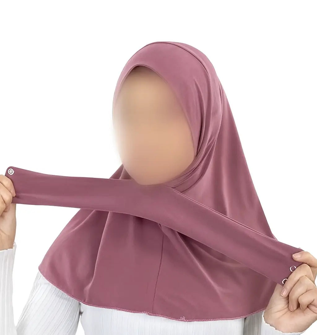 Instant hijab met drukknoopjes - Islamboekhandel.nl