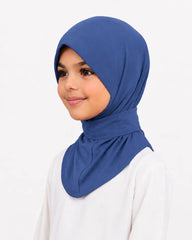 Instant hijab - kinderen - jeansblauw