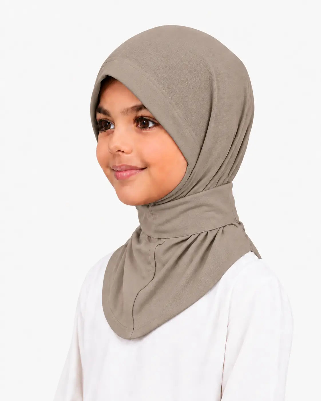 Instant hijab - kinderen - Lichttaupe - Hoofddoek