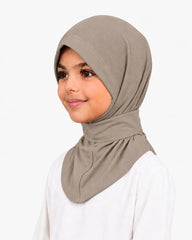 Instant hijab - kinderen - Lichttaupe - Hoofddoek