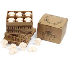 Kraftpapierdozen met geurige wax melts Vanille Nootmuskaat voor een heerlijke geur