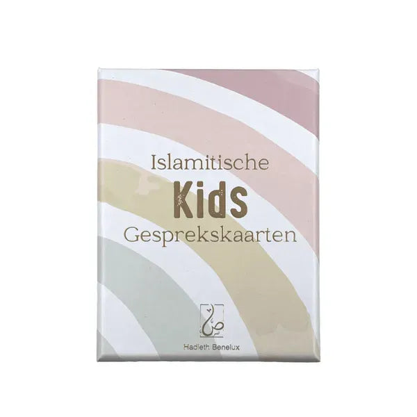 Islamitische kids gesprekskaarten met een regenboogdesign voor leuke gesprekken