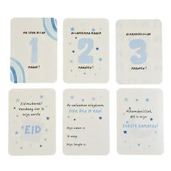 Islamitische Milestone kaarten blauw - Islamboekhandel.nl