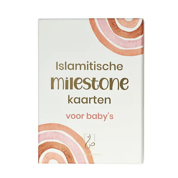 Islamitische Milestone kaarten roze - Islamboekhandel.nl