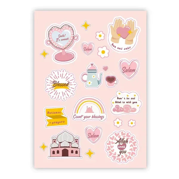 Islamitische uitdeelstickers voor meisjes (20 vellen) - Islamboekhandel.nl