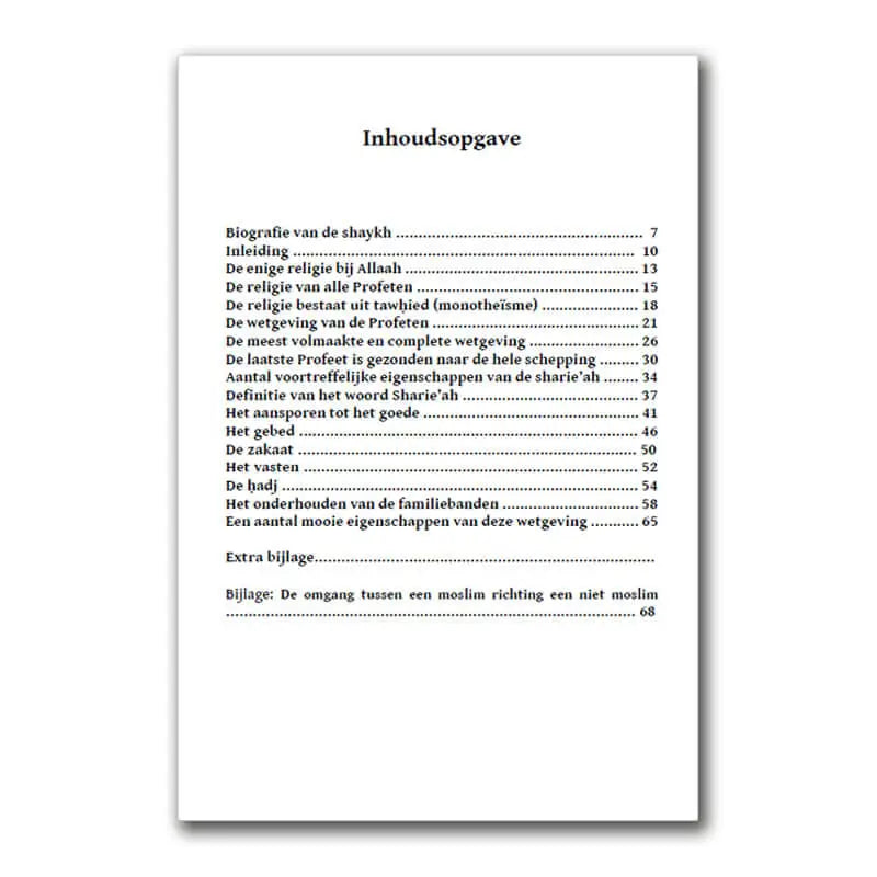Islamitische wetgeving, haar voortreffelijke eigenschappen en de noodzakelijke behoefte van de mens hieraan - Islamboekhandel.nl