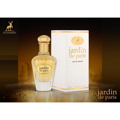 Bloemige parfum Jardin de Paris met gouden accenten in elegante box