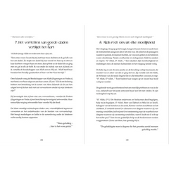 Open book with dutch religious passages in black text on white pages from jij kan de gelukkigste vrouw ter wereld