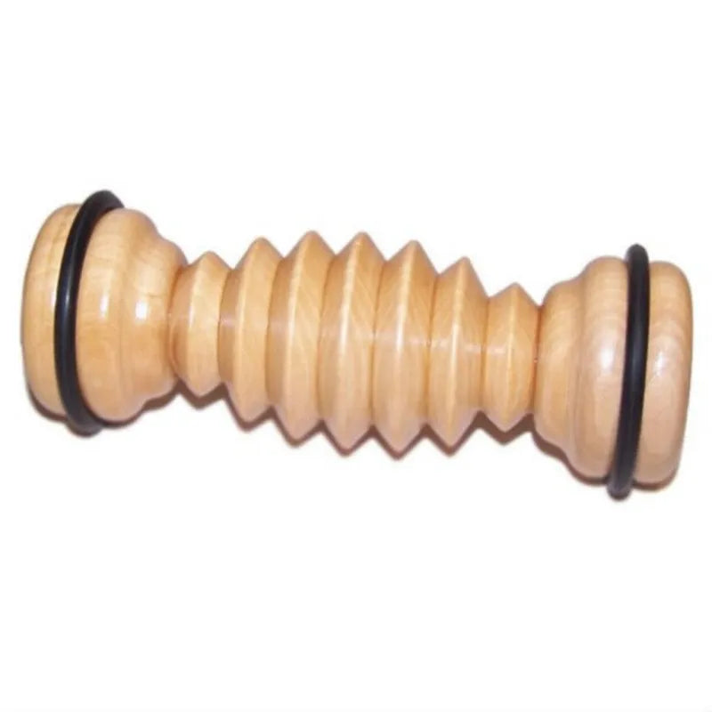 Beige rubber dog chew toy met ribbeltextuur, aanvullend voor Voet Massage Roller