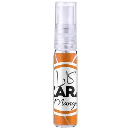 Oranje en witte basketball-geïnspireerde parfum sprayfles kara orange met doorzichtige plastic dop