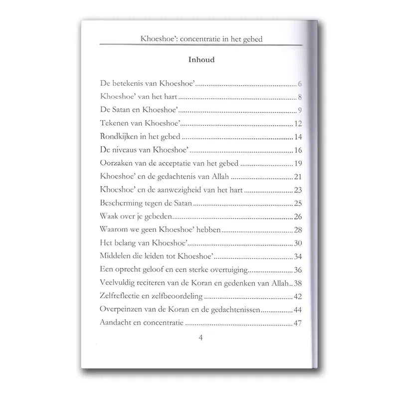 Khoeshoe’ – Concentratie in het Gebed - Islamboekhandel.nl