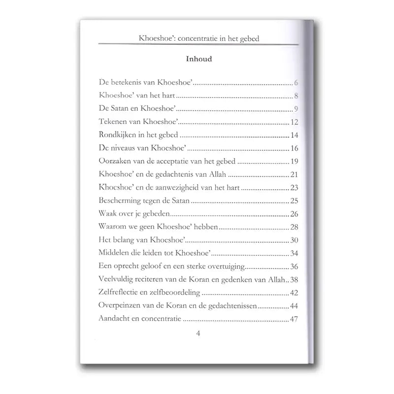Khoeshoe’ – Concentratie in het Gebed - Islamboekhandel.nl