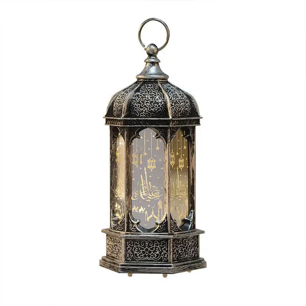 Kleine Lantaarn Ramadan vintage goud(14x7cm) - Islamboekhandel.nl