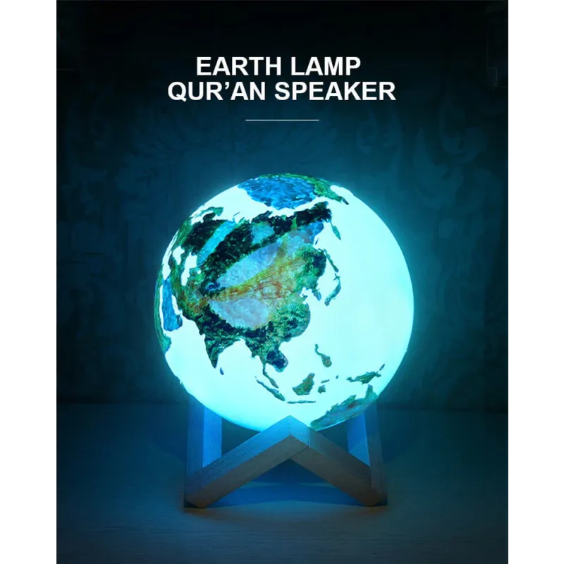 Illuminated globe lamp als Qur’an speaker, Kleurrijke Aardelamp Quran Speaker SQ172