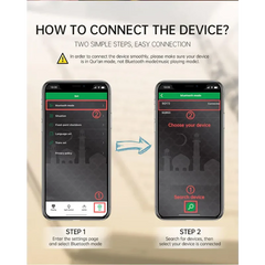 Stapsgewijze instructies voor Bluetooth-verbinding met de SQ172 Kleurrijke Aardelamp Quran Speaker