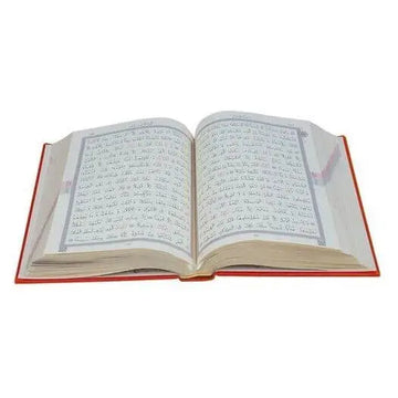 Koran Arabisch met Leren kaft - Turquoise - Islamboekhandel.nl