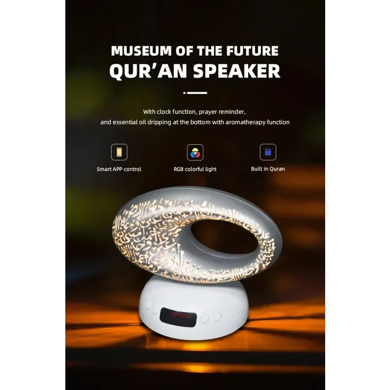 Koran speaker met aromatherapie functie en Azanklok (SQ606) - Islamboekhandel.nl