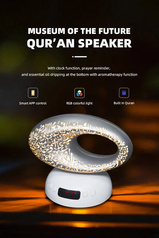 Koran speaker met aromatherapie functie en Azanklok (SQ606) - Islamboekhandel.nl