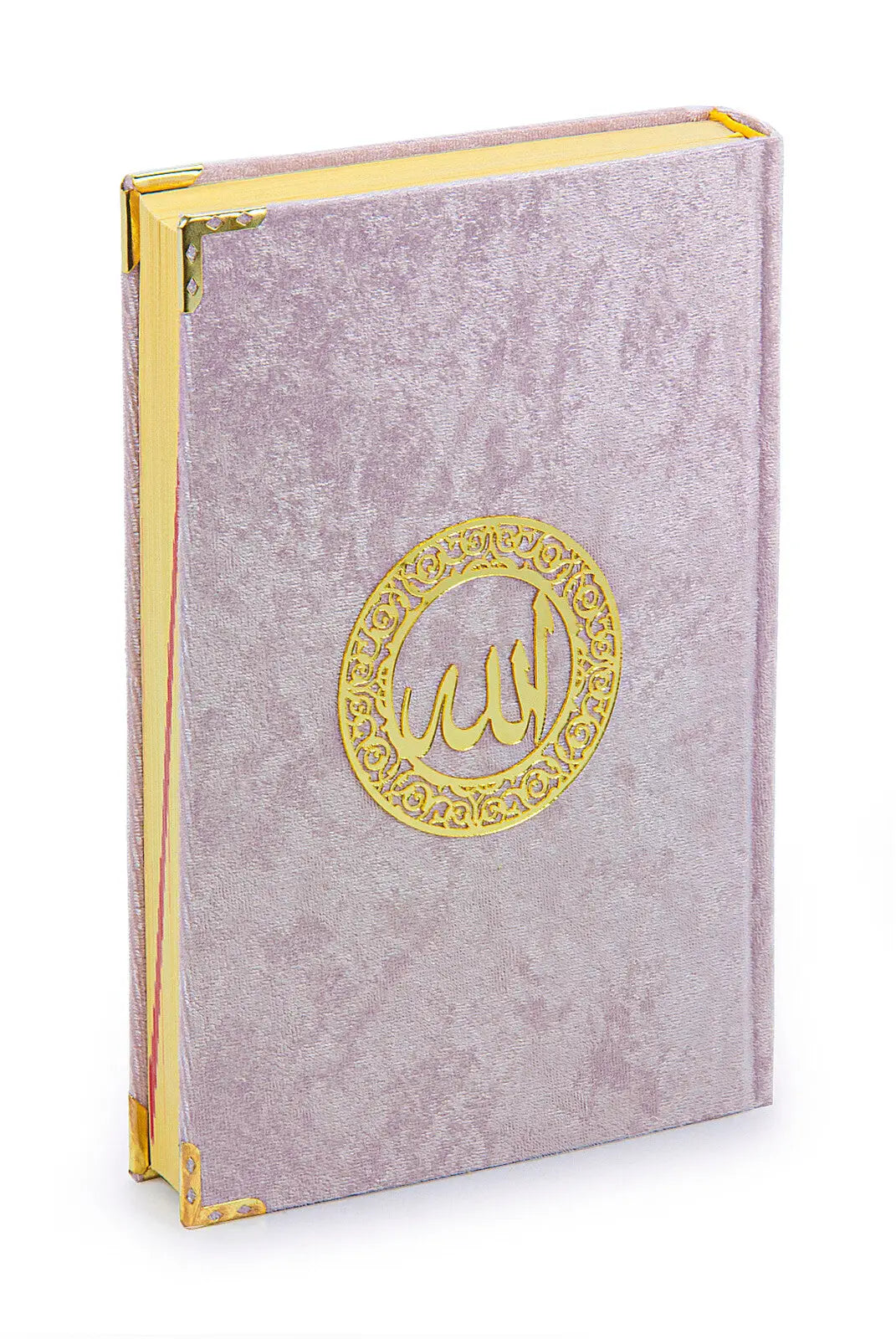 Koranbox met Luxe Fluweel Beklede Koran -Roze - Islamboekhandel.nl