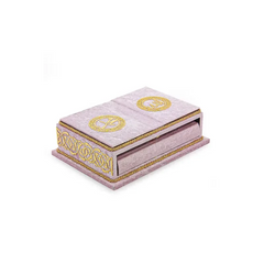 Koranbox met Luxe Fluweel Beklede Koran -Roze - Islamboekhandel.nl