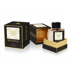 Zwart en goud parfumfles en dozen voor Krystle parfumproduct